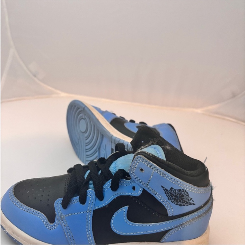 Jordan Kids Black and Light Blue Sneakers - Picture 3 of 5